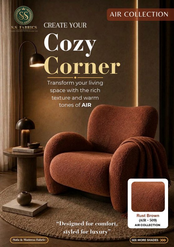 Air sofa fabric catalogue cover