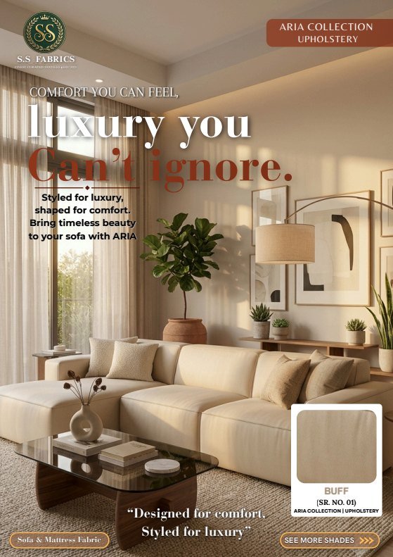 Aria sofa fabric catalogue cover