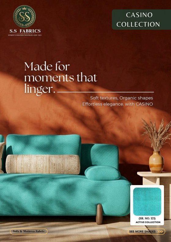 Casino sofa fabric catalogue cover