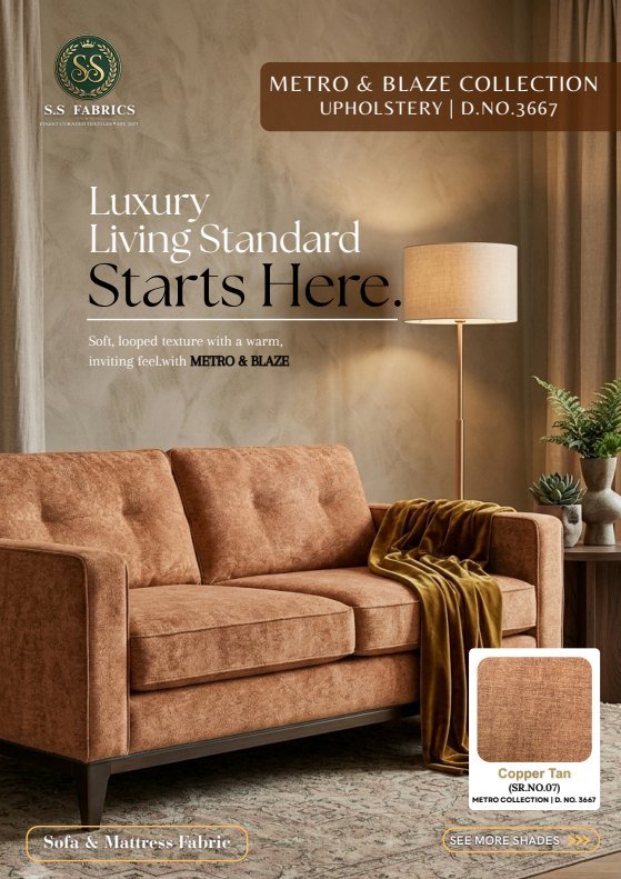 Metro & Blaze sofa fabric catalogue cover