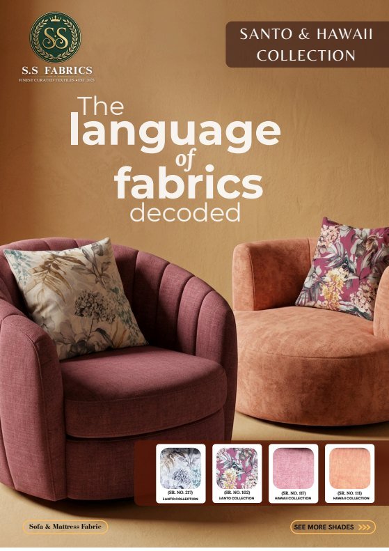 Santo & Hawaii sofa fabric catalogue cover