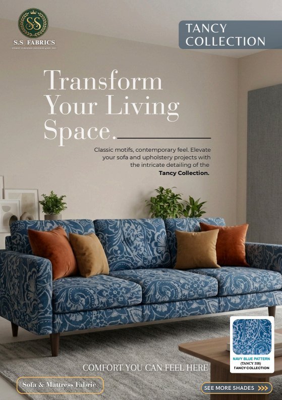 Tancy sofa fabric catalogue cover